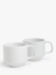 Design Project by John Lewis Porcelain Espresso Mug, Set of 2, 100ml, White