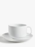 Design Project by John Lewis Porcelain Cup & Saucer, 275ml, Set of 2, White
