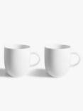 John Lewis Luna Fine China Mug, 360ml, Set of 2, Natural