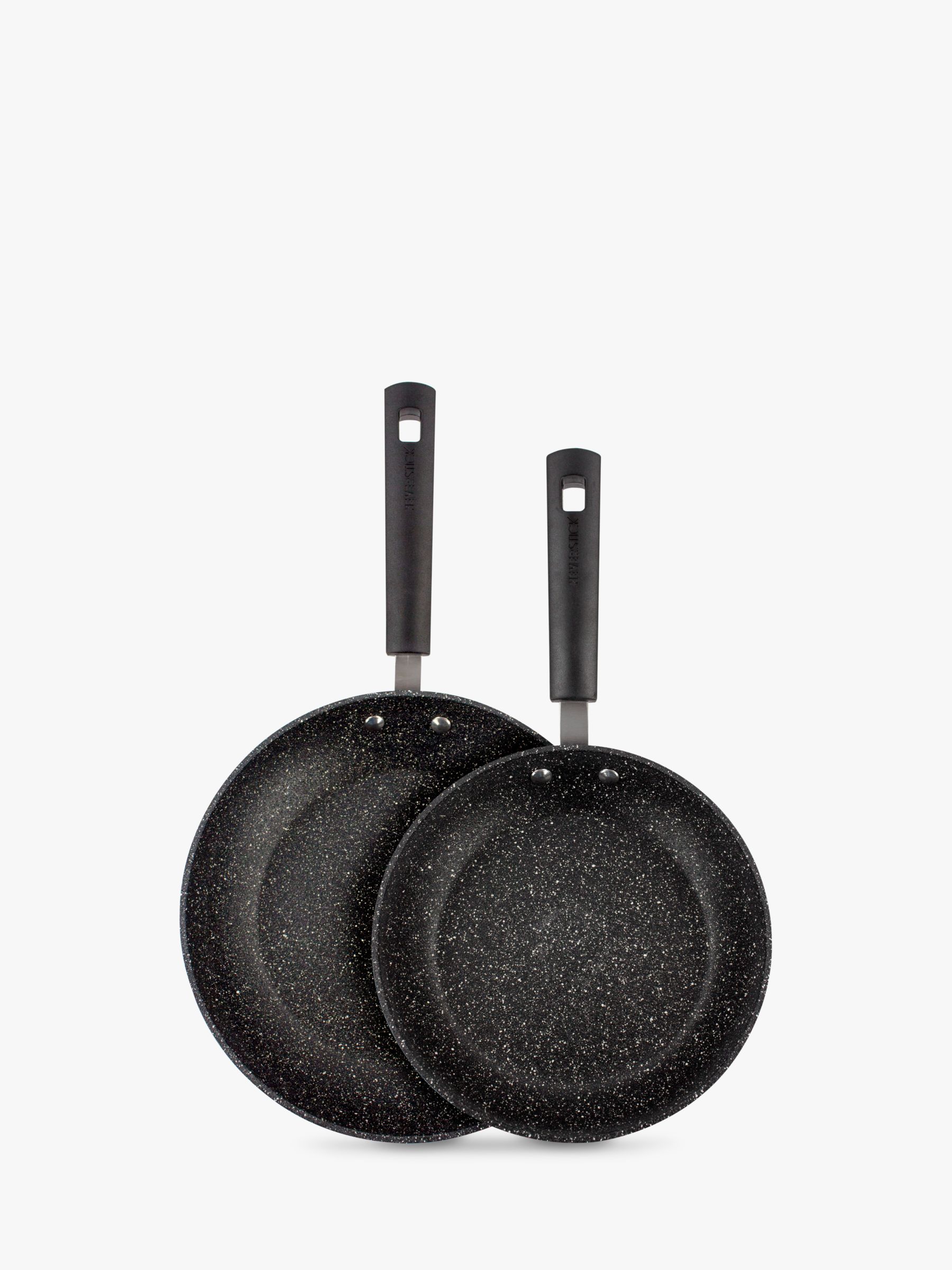 Eaziglide Neverstick NonStick Frying Pans, Set of 2, Black at John