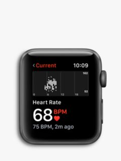 Apple Watch Series 3, GPS, 42mm Space Grey Aluminium Case with Sport Band, Black