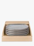 Denby Studio Grey Stoneware Small Coupe Plates, 17cm, Set of 4