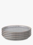 Denby Studio Grey Stoneware Coupe Dinner Plates, 26cm, Set of 4