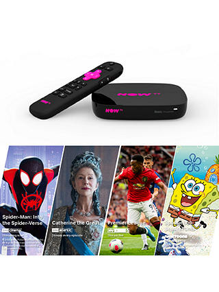 NOW TV Smart TV Box, 4K HDR, with Voice Search