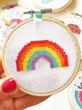 The Make Arcade Mini Rainbow Cross Stitch Kit