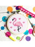 The Make Arcade Mini Flamingo Cross Stitch Kit