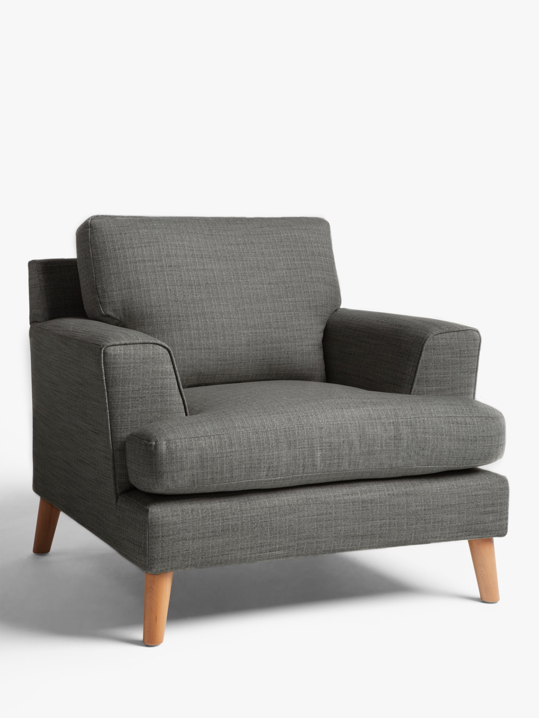 John Lewis Partners Lunar Armchair Light Leg Dylan Charcoal