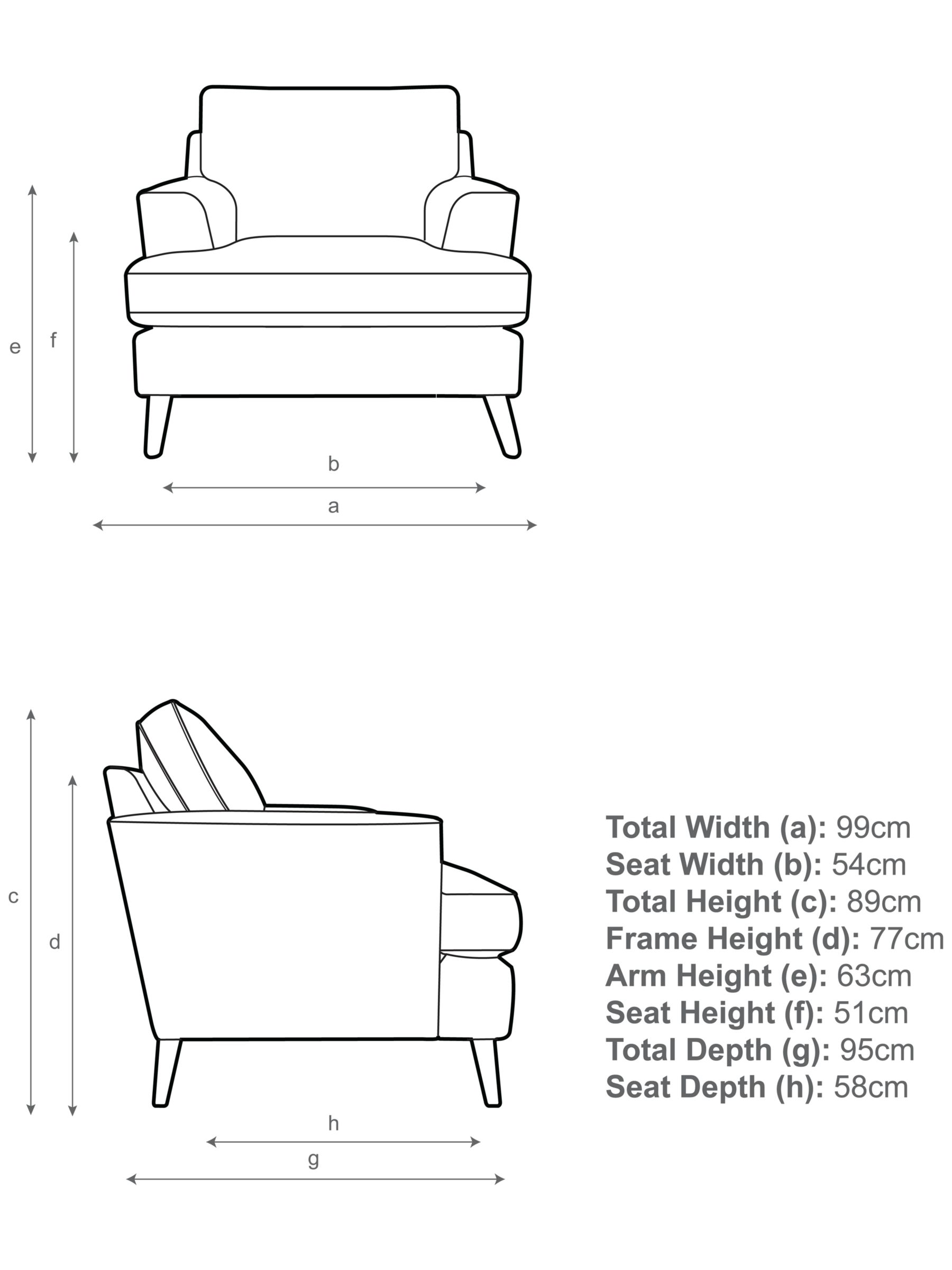 John Lewis Partners Lunar Armchair Light Leg Dylan Charcoal