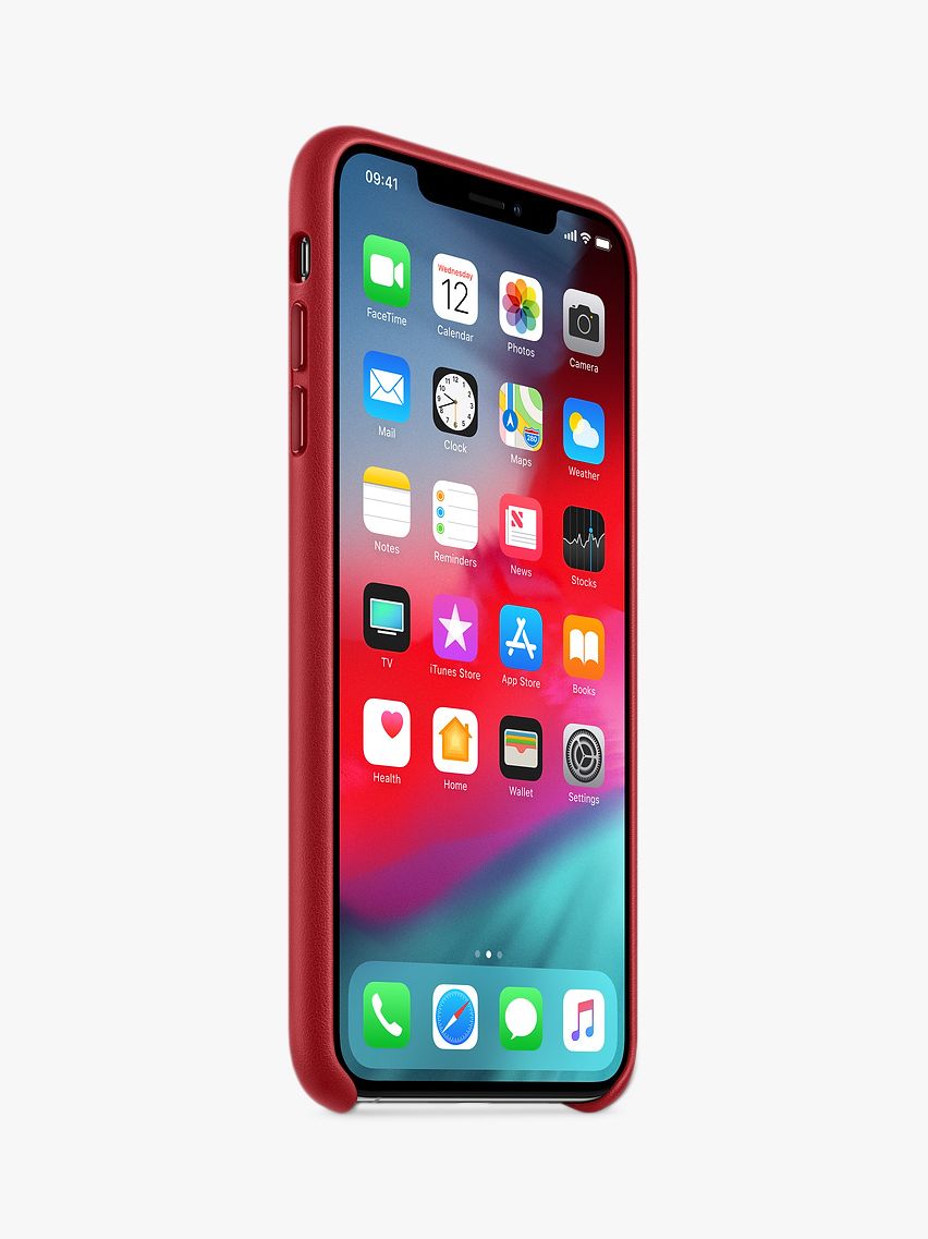 Apple Leather Case For Iphone Xs Max Product Red At John Lewis