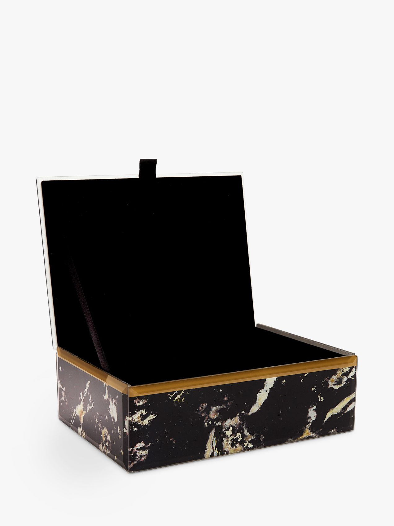 Lola Rose Abstract Print Jewellery Box, Black at John Lewis & Partners