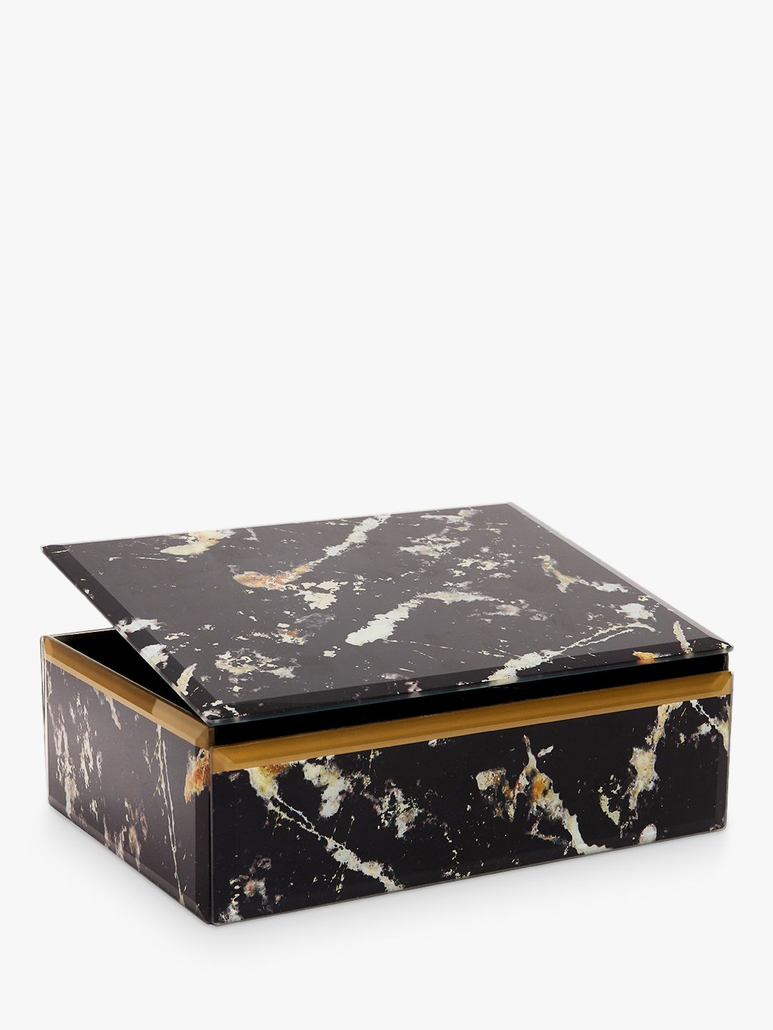 Lola Rose Abstract Print Jewellery Box, Black at John Lewis & Partners