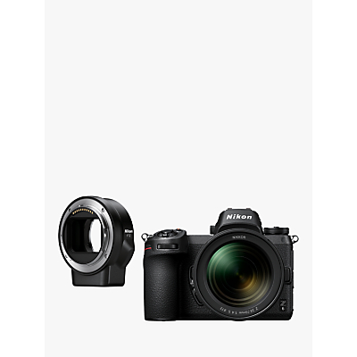 Nikon Z6 Compact System Camera with 24-70mm Lens, 4K UHD, 24.5MP, Wi-Fi, Bluetooth, OLED EVF, 3.2 Tiltable Touch Screen & FTZ Mount Adapter
