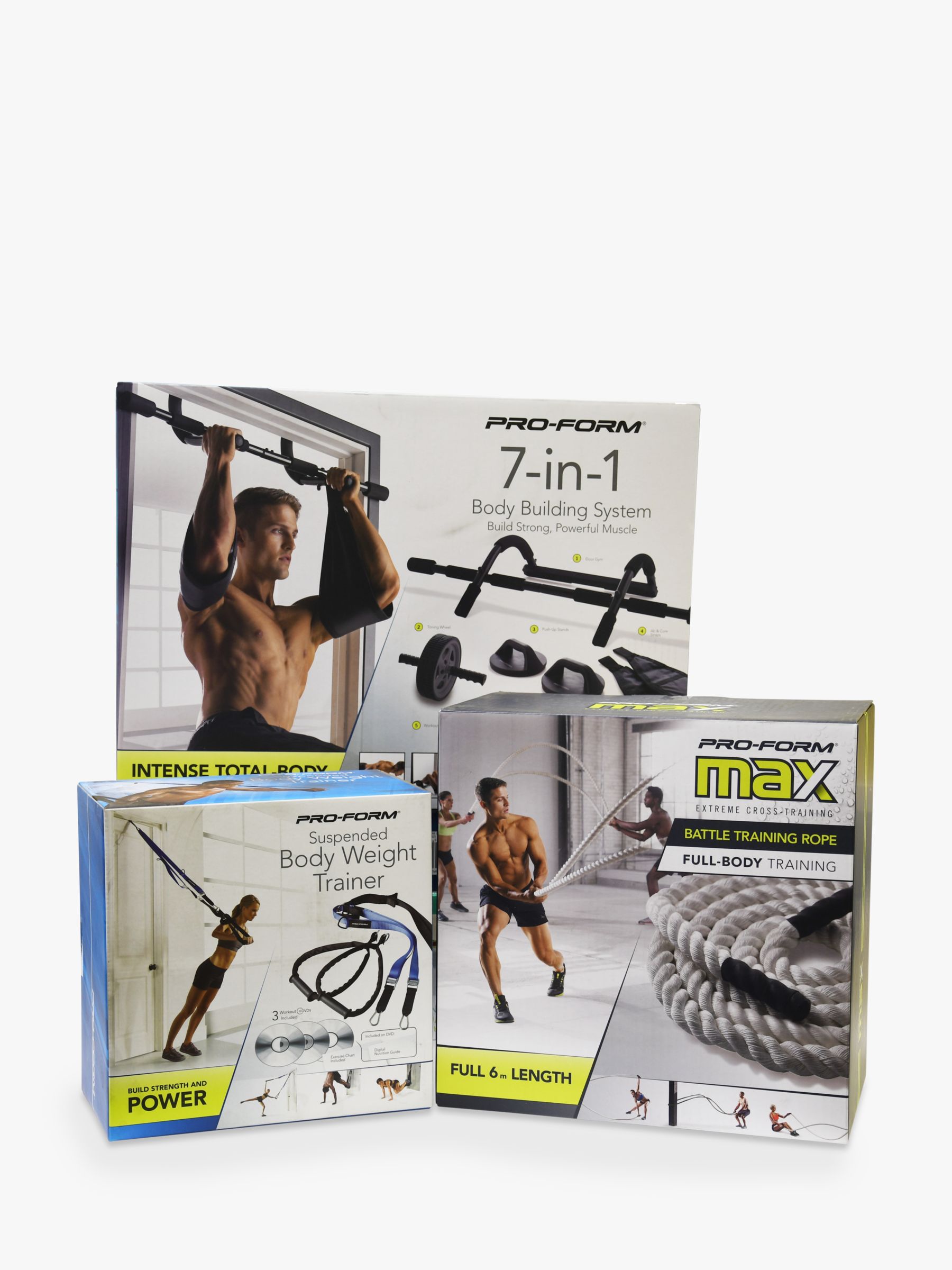 ProForm 7-in-1 Home Body Building Kit, Suspension Trainer & Battle Rope Set