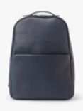 John Lewis Oslo Leather Backpack, Navy