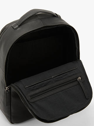 John Lewis Oslo Leather Backpack, Black