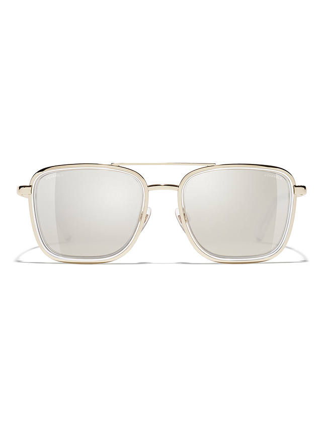 CHANEL Square Sunglasses CH4241 Light Gold/Mirror Gold