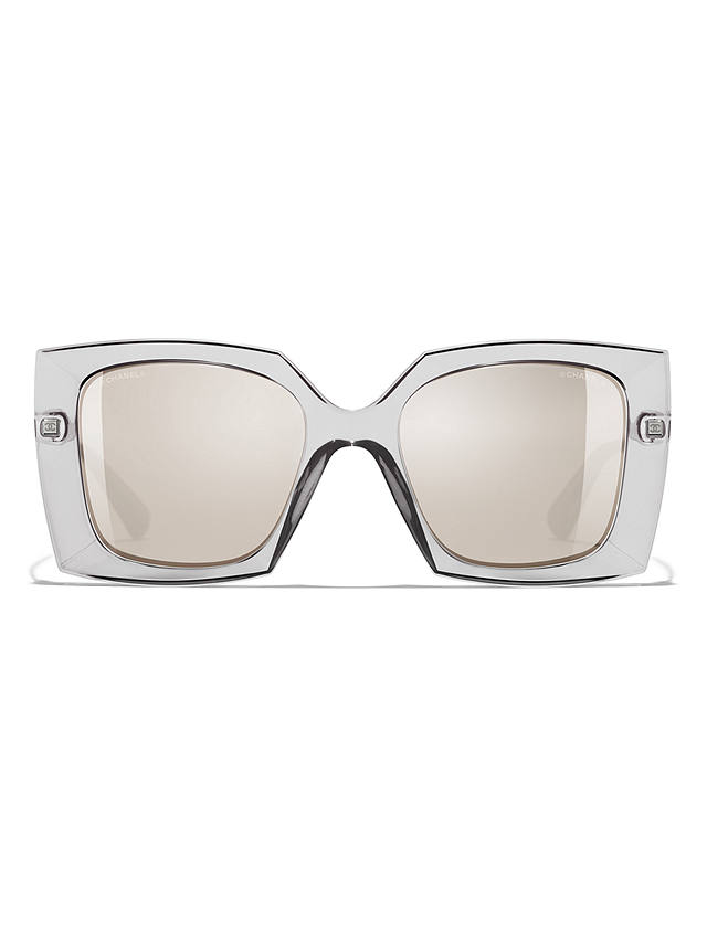 CHANEL Square Sunglasses CH6051 Grey/Mirror Clear