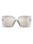 CHANEL Square Sunglasses CH6051 Grey/Mirror Clear