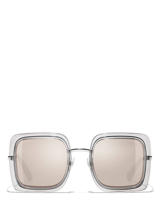 CHANEL Square Sunglasses CH4240 Grey/Mirror Clear