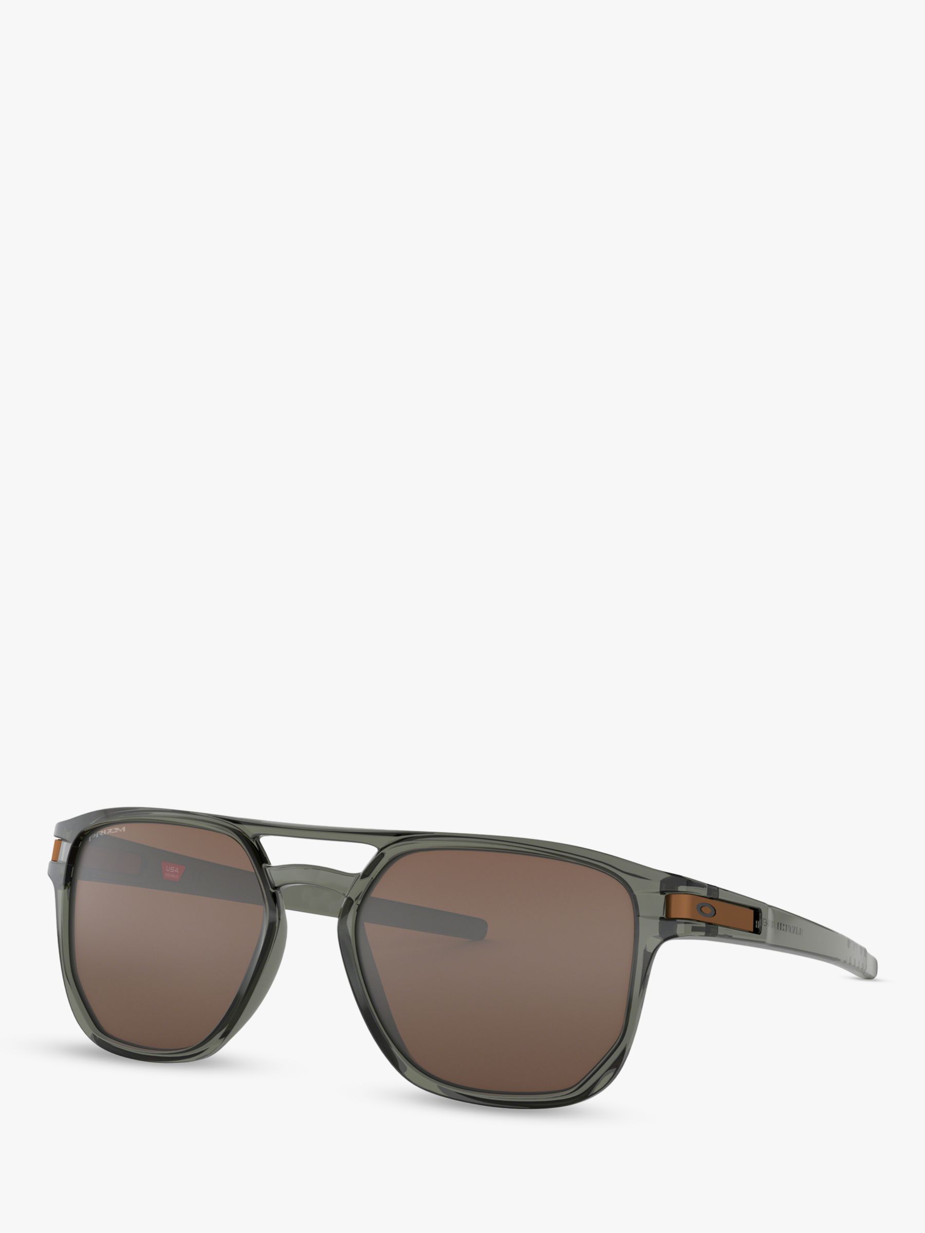 Oakley OO9436 Men's Latch Beta Prizm Oval Sunglasses, Black/Mirror ...