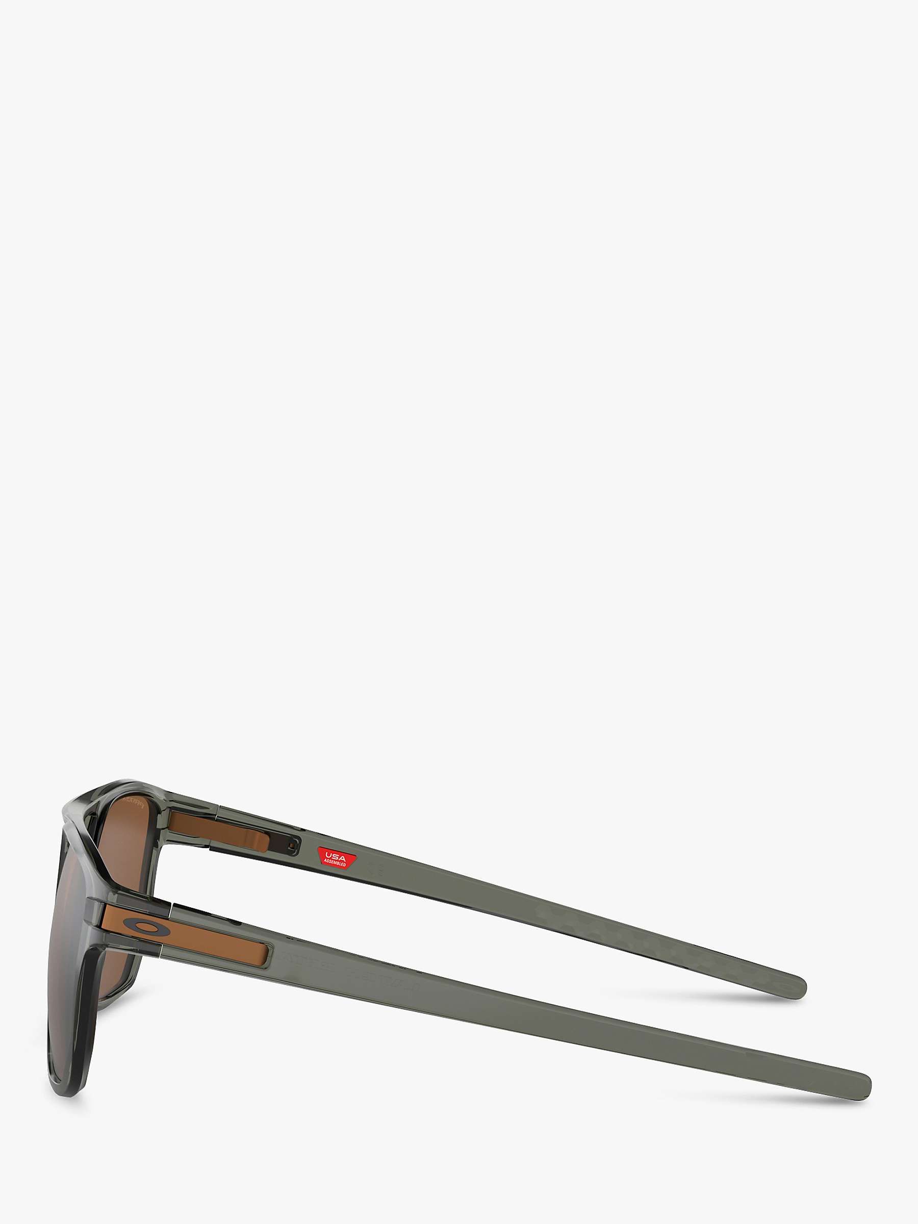 Buy Oakley OO9436 Men's Latch Beta Prizm Oval Sunglasses, Black/Mirror Brown Online at johnlewis.com