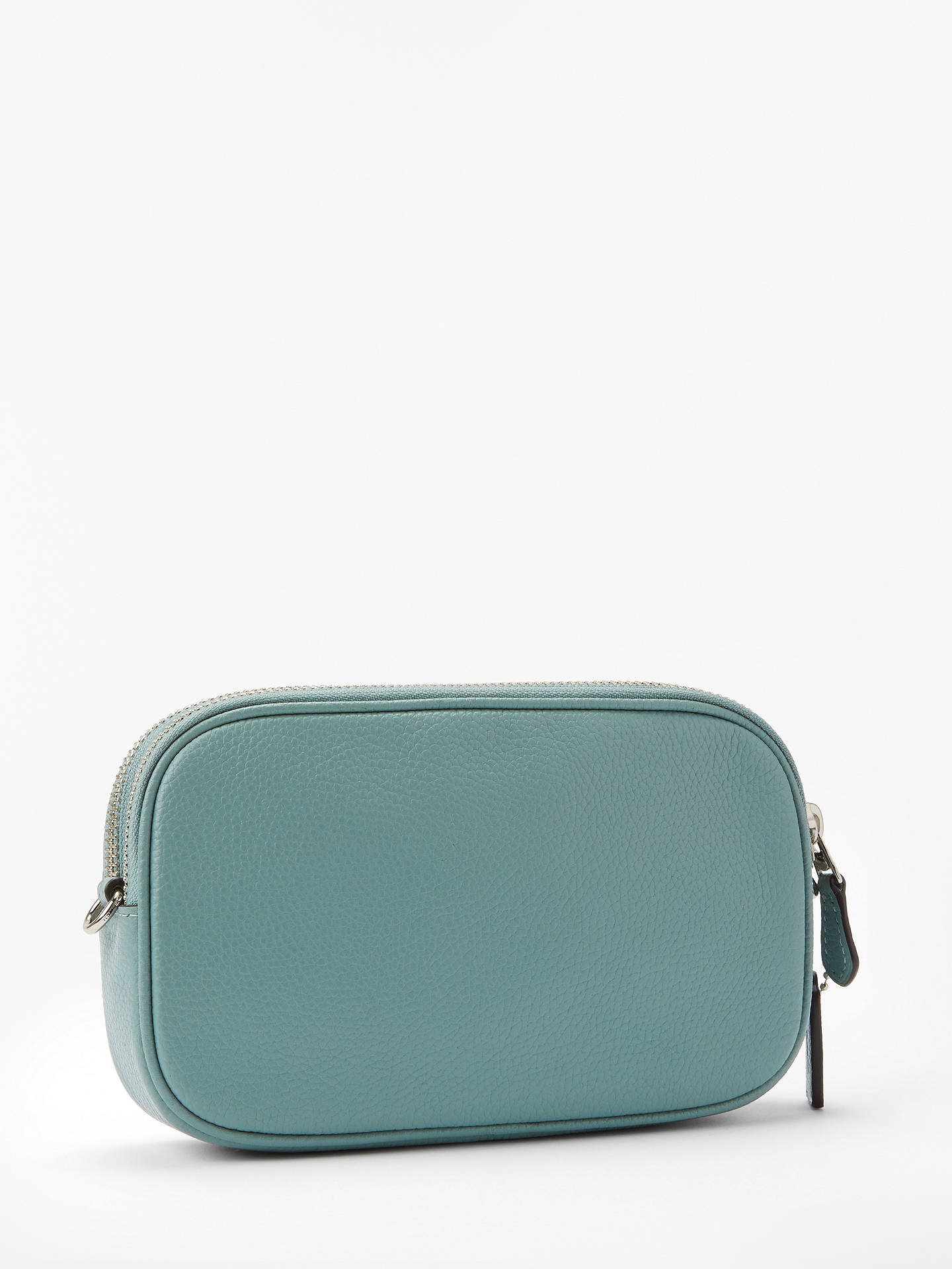 Coach Pebble Leather Cross Body Clutch Bag, Sage at John Lewis & Partners