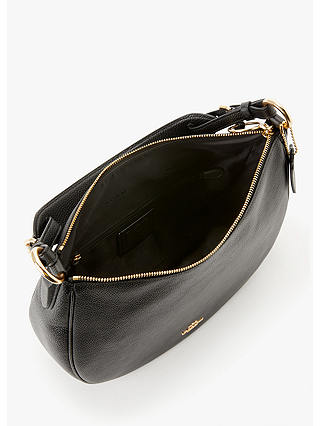 Coach Sutton Pebbled Leather Hobo Bag, Black at John Lewis & Partners