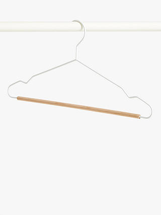 John Lewis & Partners Metal and Wood Clothes Hanger, Pack of 2