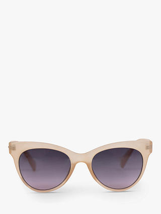 Powder Women's Pamela Cat's Eye Sunglasses, Frosted Beige/Purple Gradient