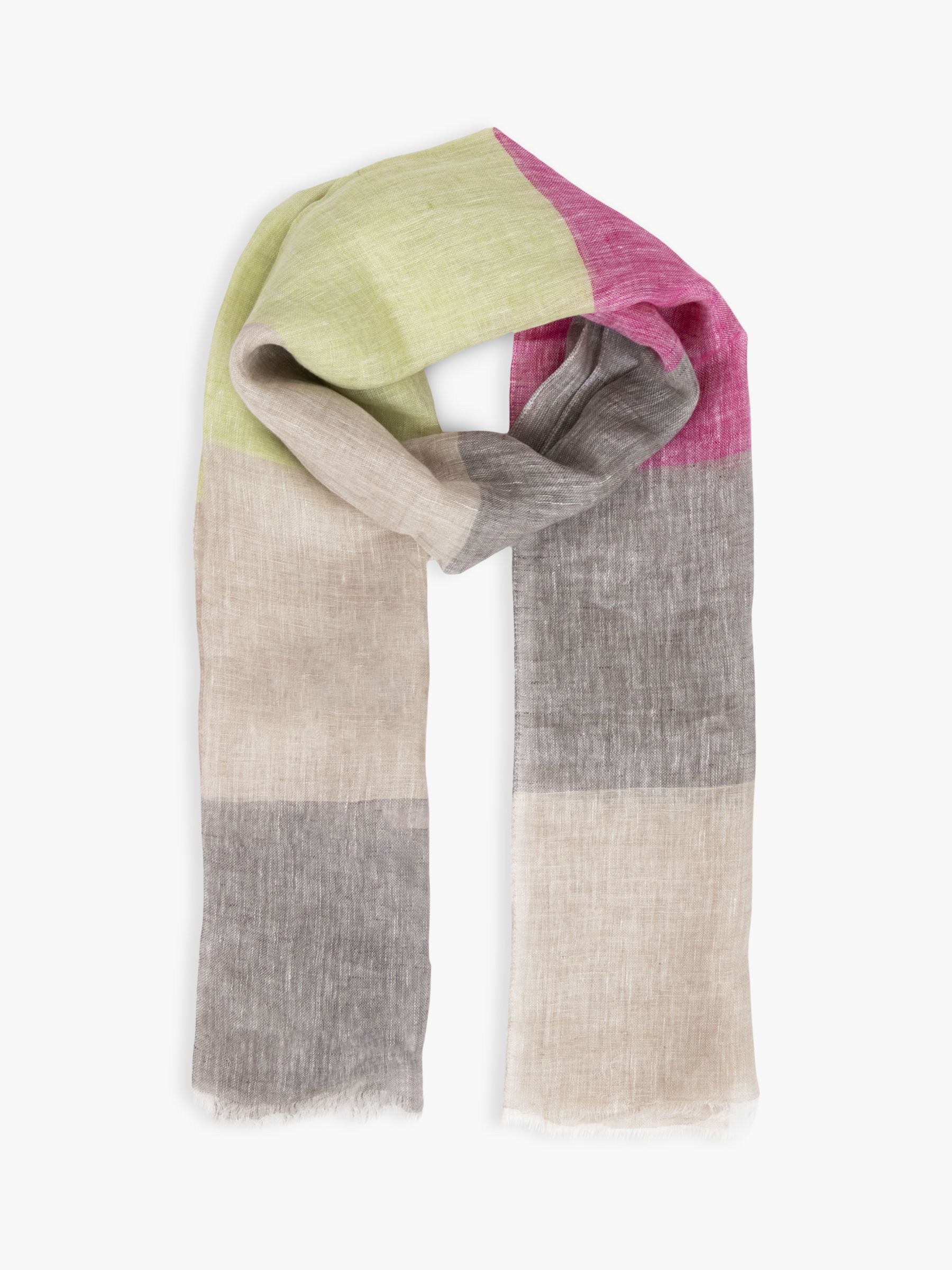 striped linen scarf