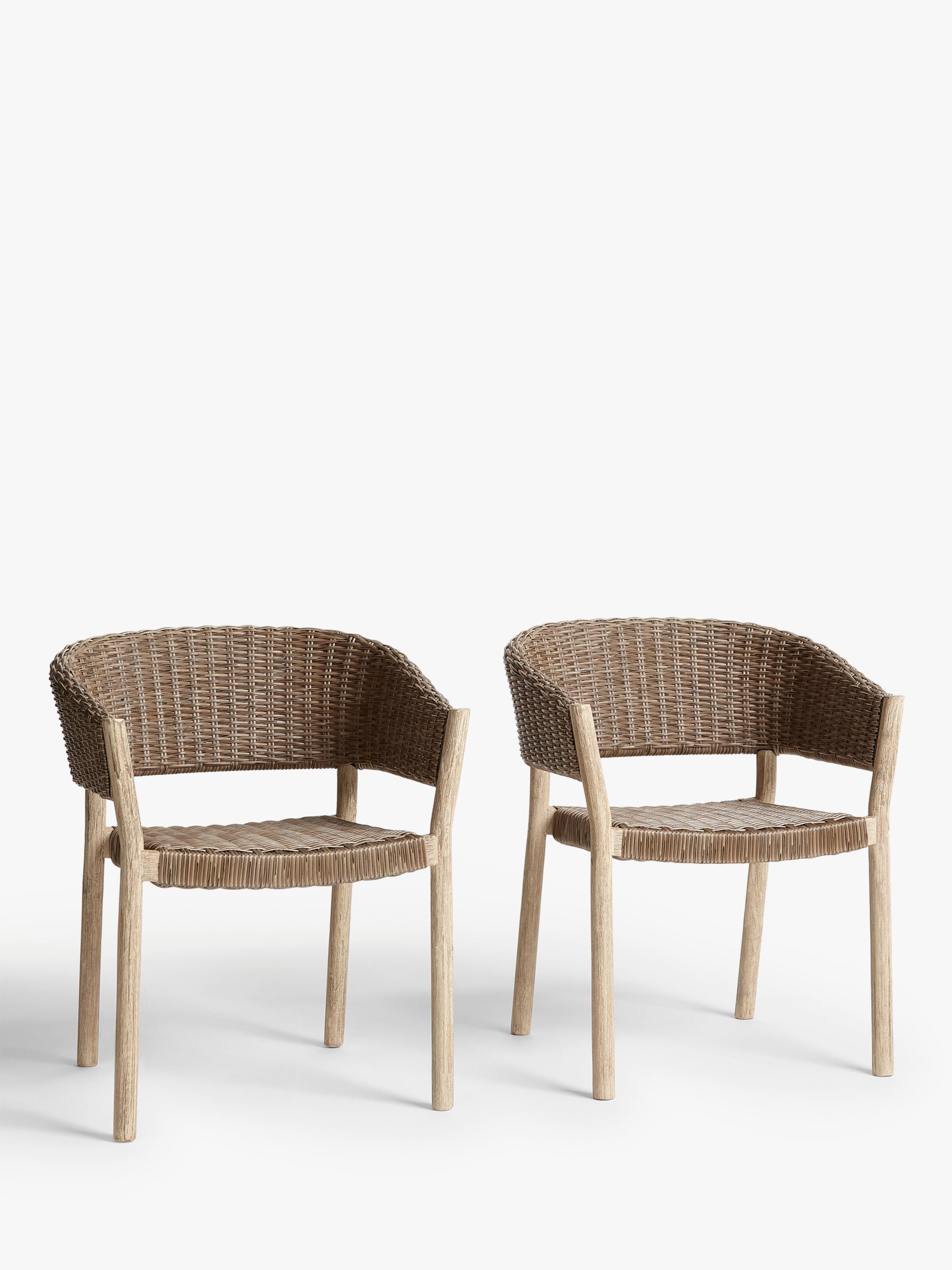 John Lewis & Partners Burford Garden Woven Dining Chairs, Set of 2, FSC