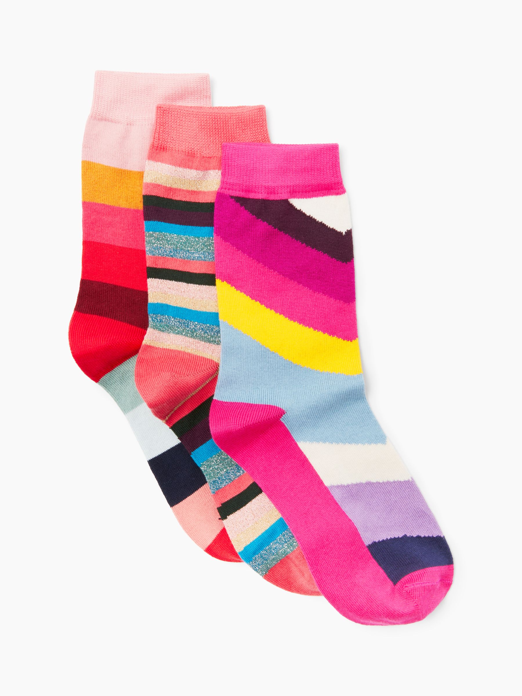 Paul Smith Swirl Stripe Ankle Socks, Pack of 3, Multi