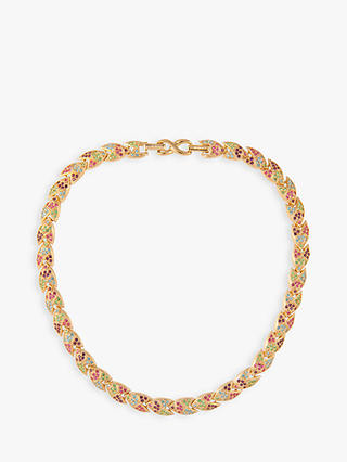 Susan Caplan Vintage D'Orlan 22ct Gold Plated Swarovski Crystals Collar Necklace, Gold/Multi