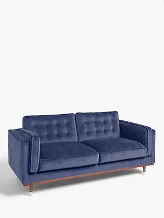Lyon Range, John Lewis + Swoon Lyon Medium 2 Seater Sofa, Broadgate Blue Wool
