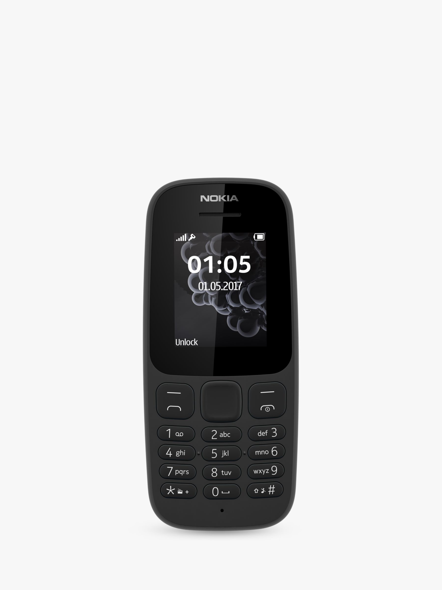 Nokia 105 Mobile Phone 1 8 4g Sim Free Black At John Lewis