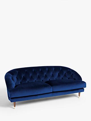 Radley Range, John Lewis & Partners + Swoon Radley Large 3 Seater Sofa, Caspian Blue Velvet