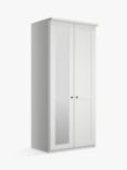 John Lewis Marlow 100cm Hinged Wardrobe with Left Mirror, Off White