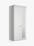 John Lewis Marlow 100cm Hinged Wardrobe with Right Mirror, Off White