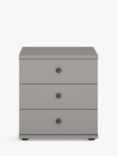 John Lewis Marlow 3 Drawer Bedside Table, 50cm