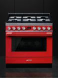 Smeg Portofino CPF9G Dual Fuel Range Cooker, A+ Energy Rating, Red