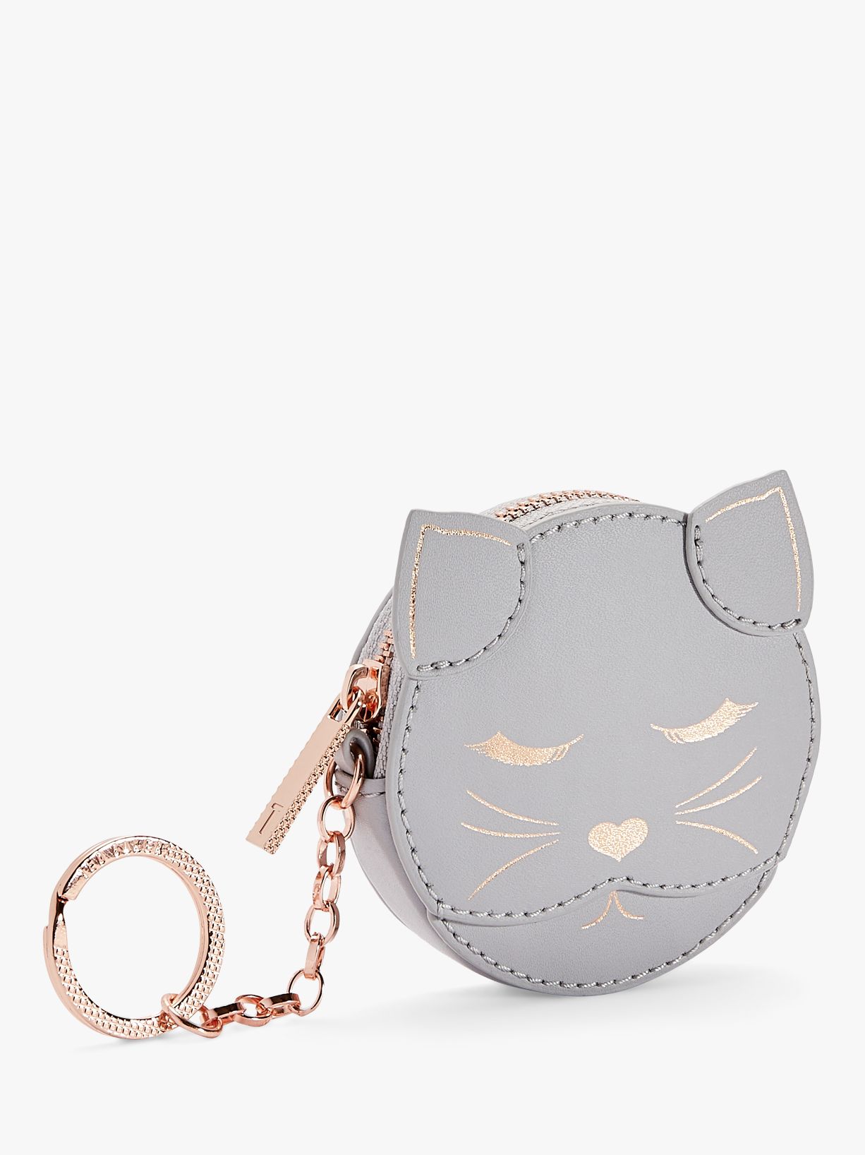 Ted Baker Tabbiee Leather Cat Bag Charm Purse