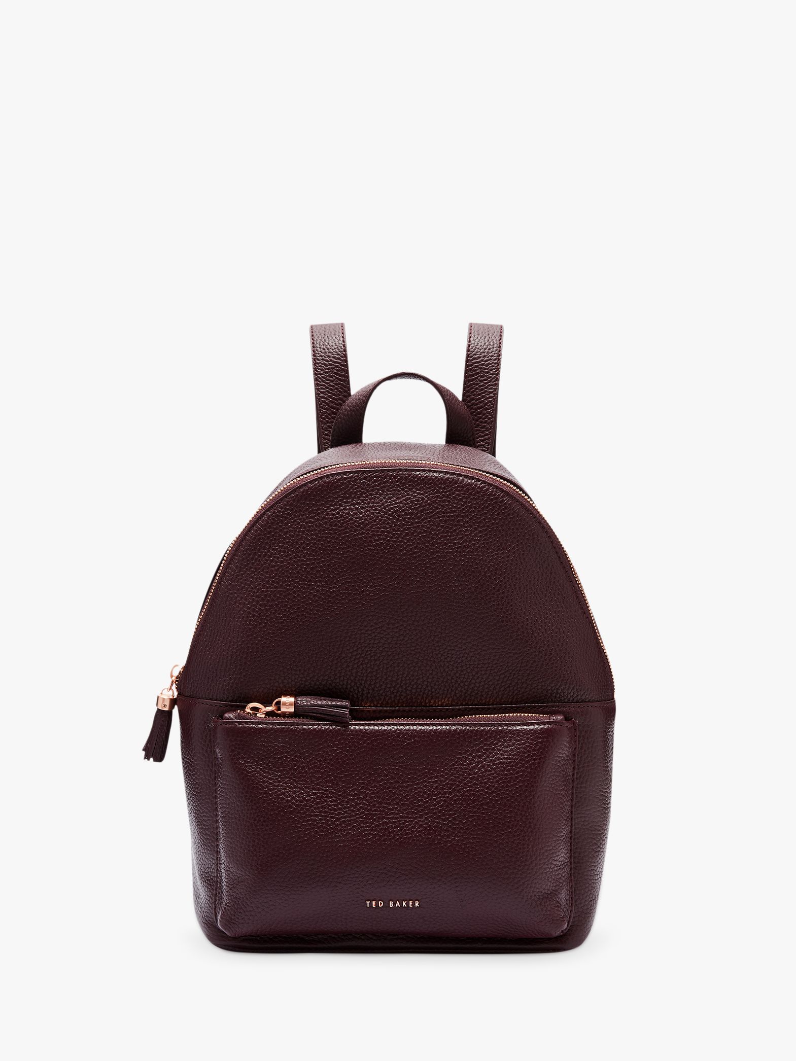 Ted Baker Mollyyy Leather Backpack, Dark Purple