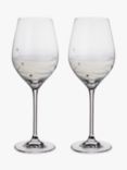 Dartington Crystal Glitz Wine Glasses, 330ml, Set of 2, Clear