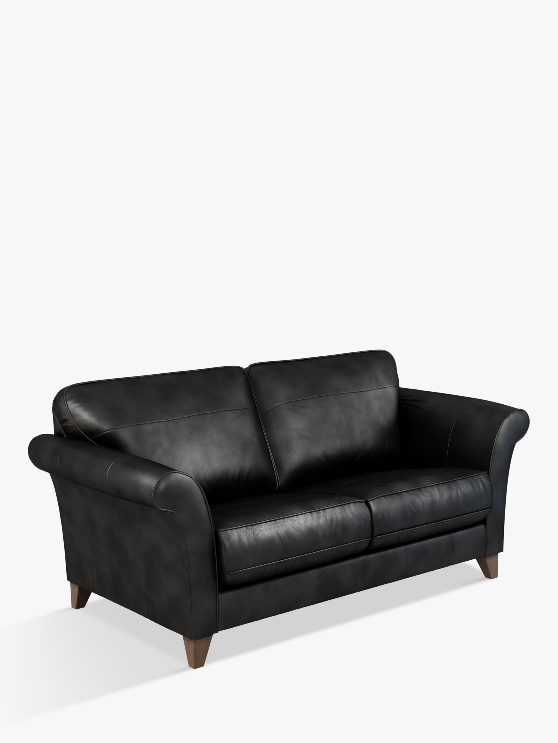 Photo of John lewis charlotte large 3 seater leather sofa dark leg