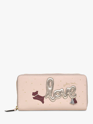 Radley Love Is In The Air Leather Zip Around Matinee Purse, Pink