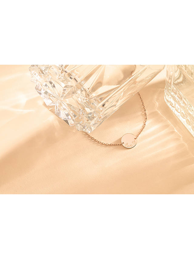 Merci Maman Personalised Pastille Chain Bracelet, Rose Gold