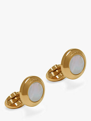 Mulberry Round Mother of Pearl Cufflinks
