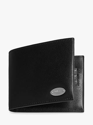 Mulberry Oval Plaque Eight Card Leather Wallet, Black