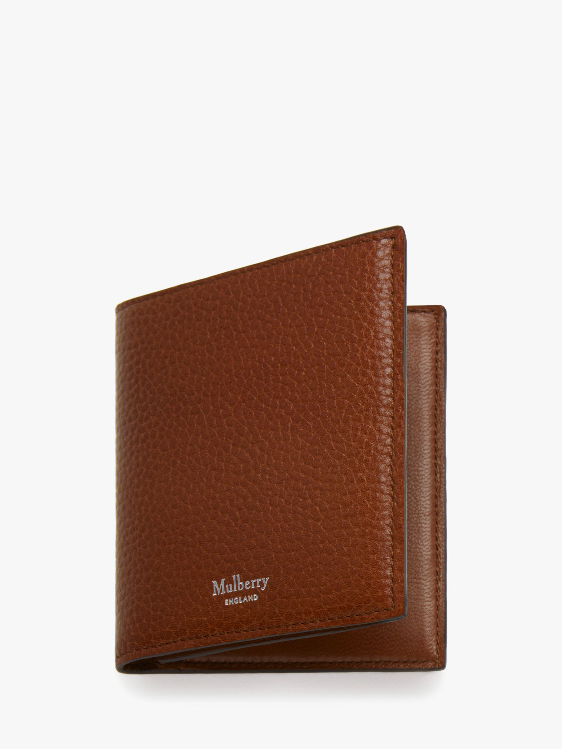 Mulberry Grain Veg Tanned Leather Trifold Wallet, Oak at John Lewis ...