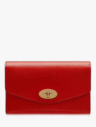 Mulberry Darley Classic Grain Leather Medium Wallet, Ruby Red